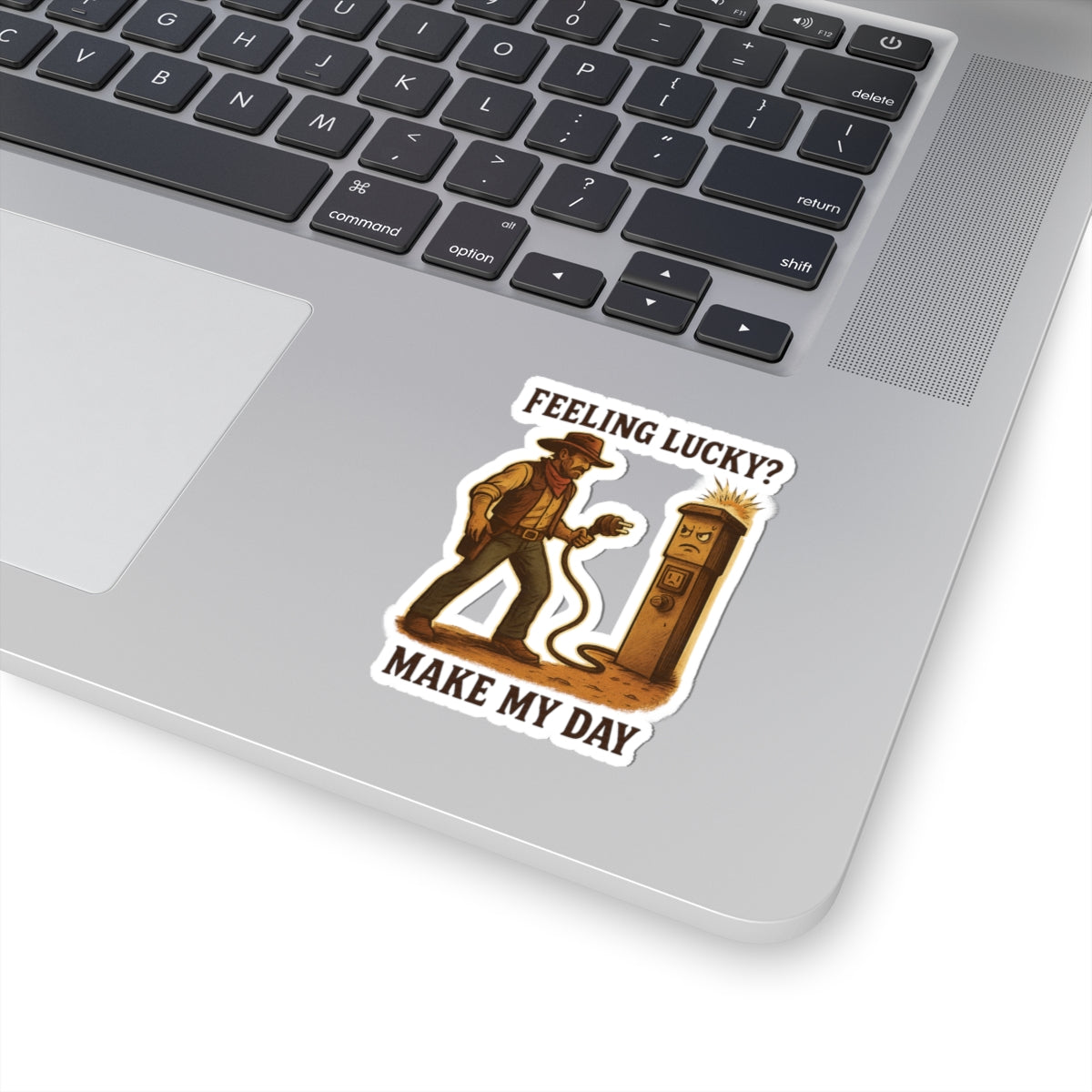 Feeling Lucky? – “Pedestal of Doom” RV Humor Kiss-Cut Sticker