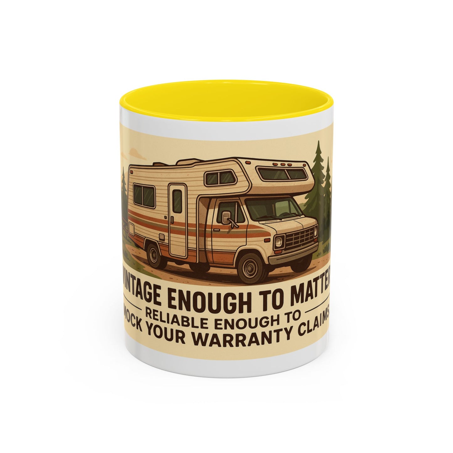 Vintage enough to matter. Reliable enough to mock your warranty claims – Retro RV Coffee Mug