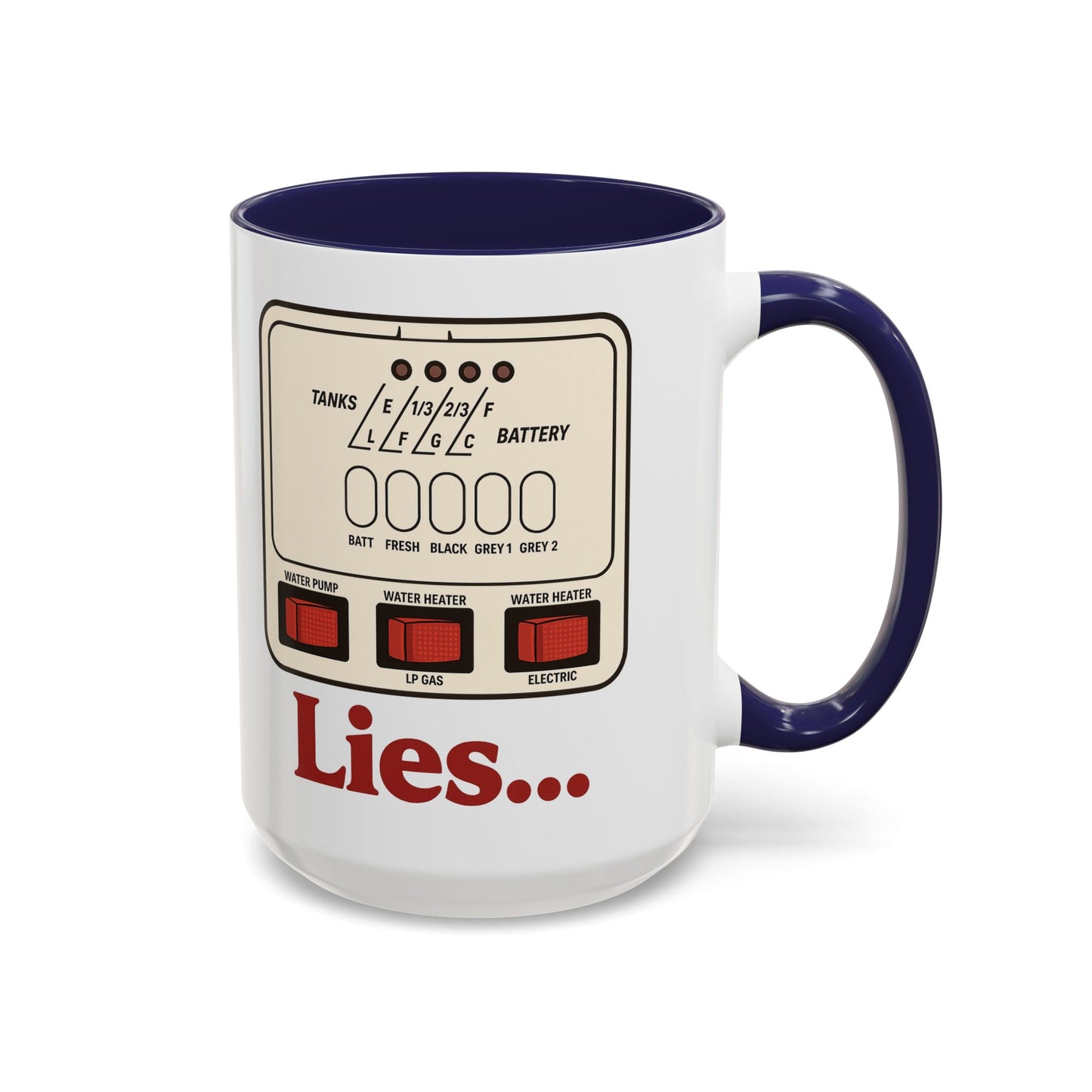 RV Control Panel "Lies..." Coffee Mug