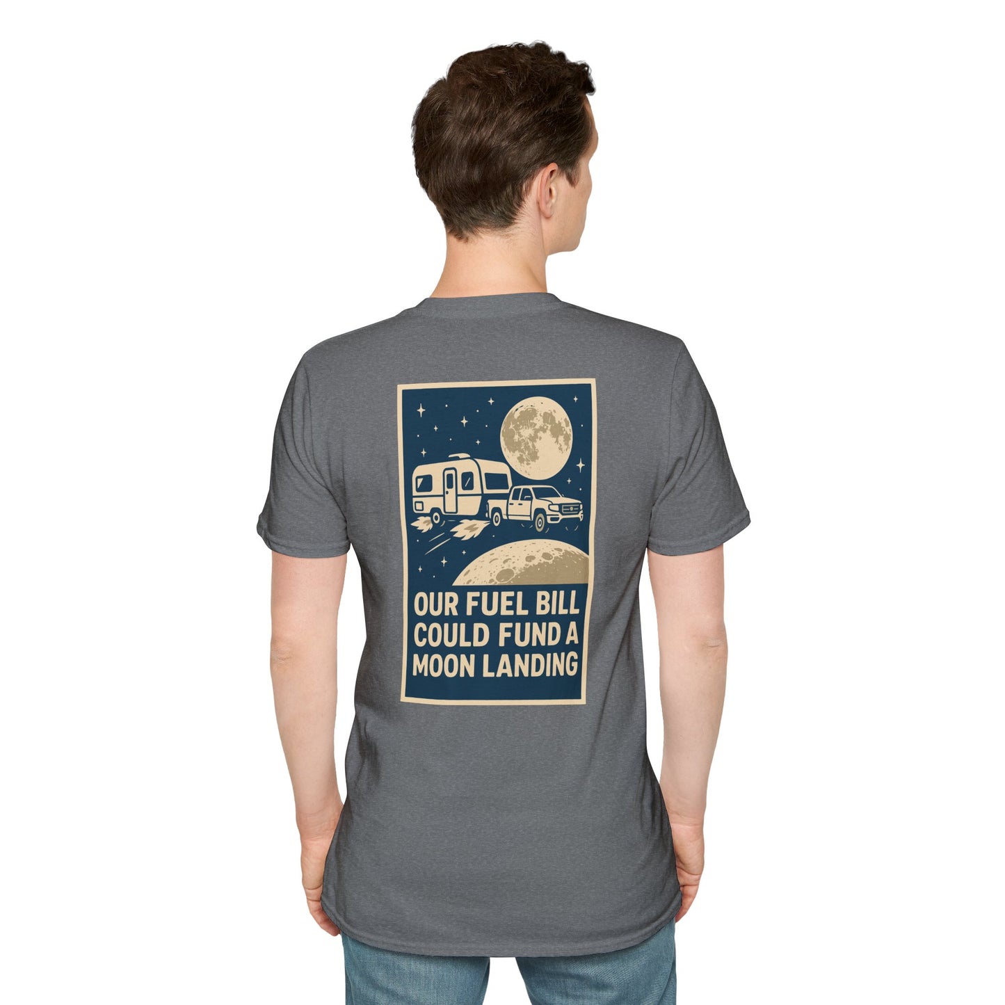 Moon Landing Fund – NASA Travel Trailer Fuel Budget Reality Check Tee