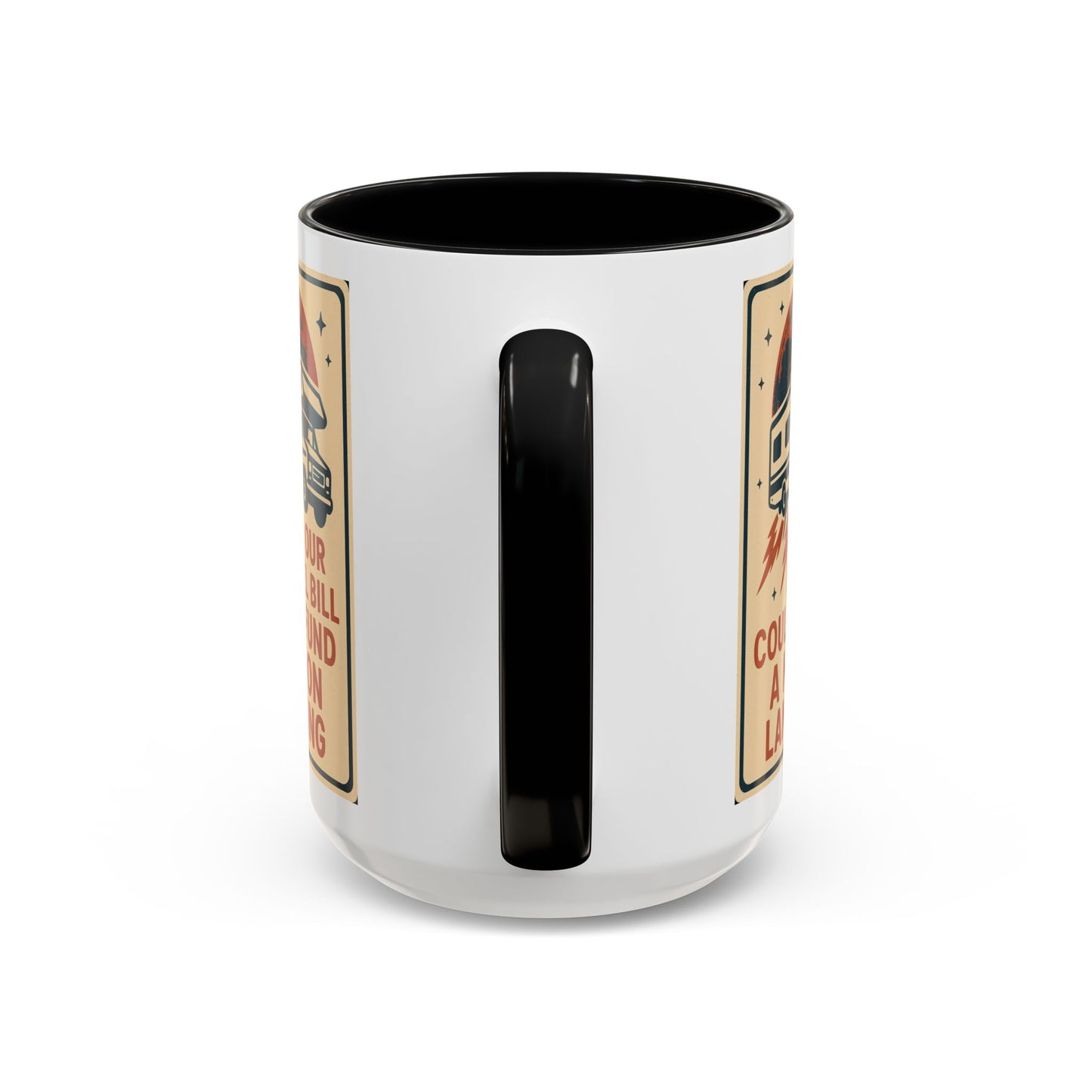Moon Landing Fuel Bill RV Mug – Retro Roadtrip Humor for Campers, Vanlifers & Sarcastic Travelers