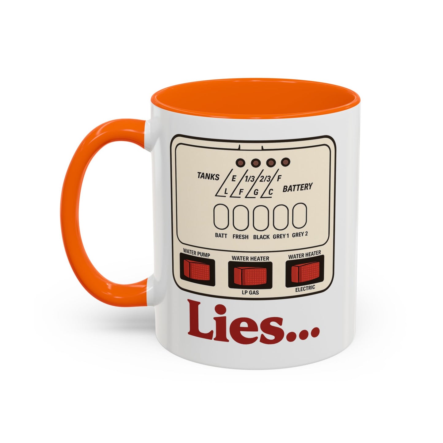 RV Control Panel "Lies..." Coffee Mug
