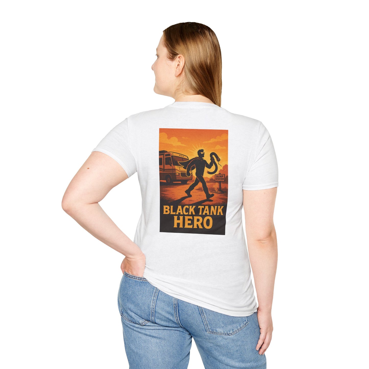 Black Tank Hero – RV Sanitation Legend Tee