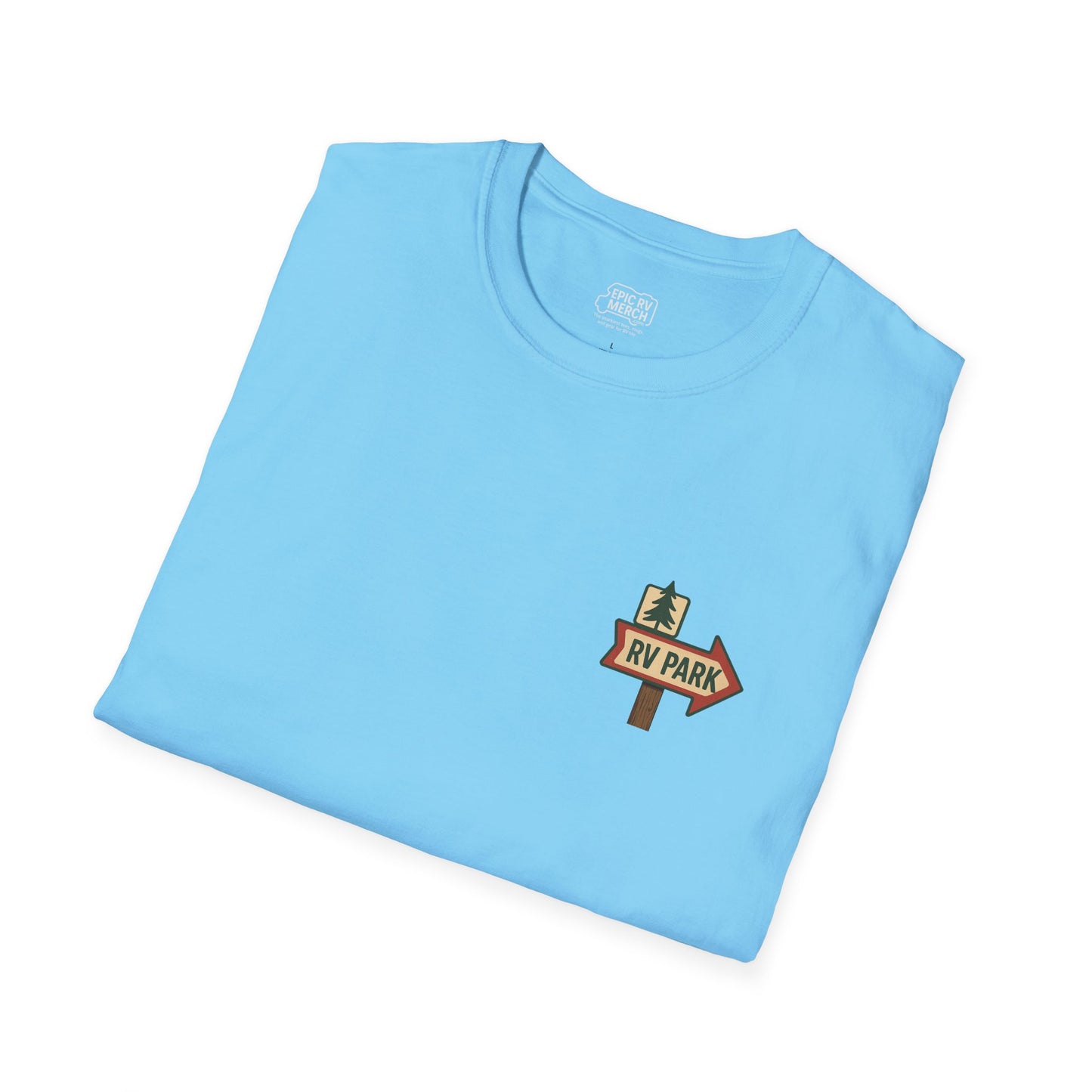 Home Is Where the Flamingos Roam – Retro RV Camping T-Shirt