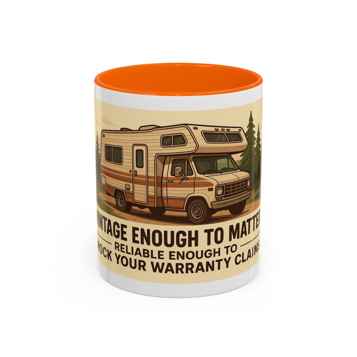 Vintage enough to matter. Reliable enough to mock your warranty claims – Retro RV Coffee Mug