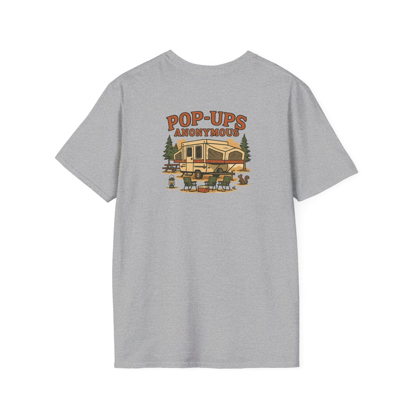 Pop-Ups Anonymous – RV Camper Humor Tee