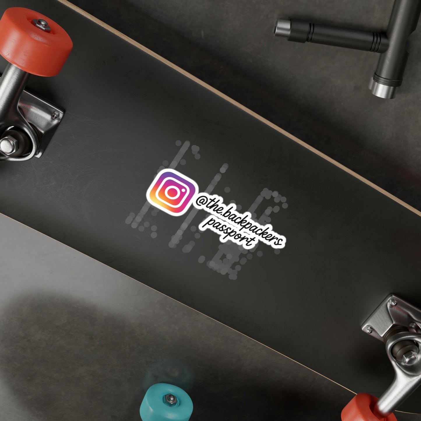 The Backpacker’s Passport – Instagram Handle Vinyl Sticker