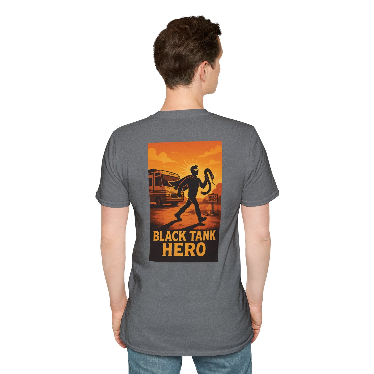 Black Tank Hero – RV Sanitation Legend Tee