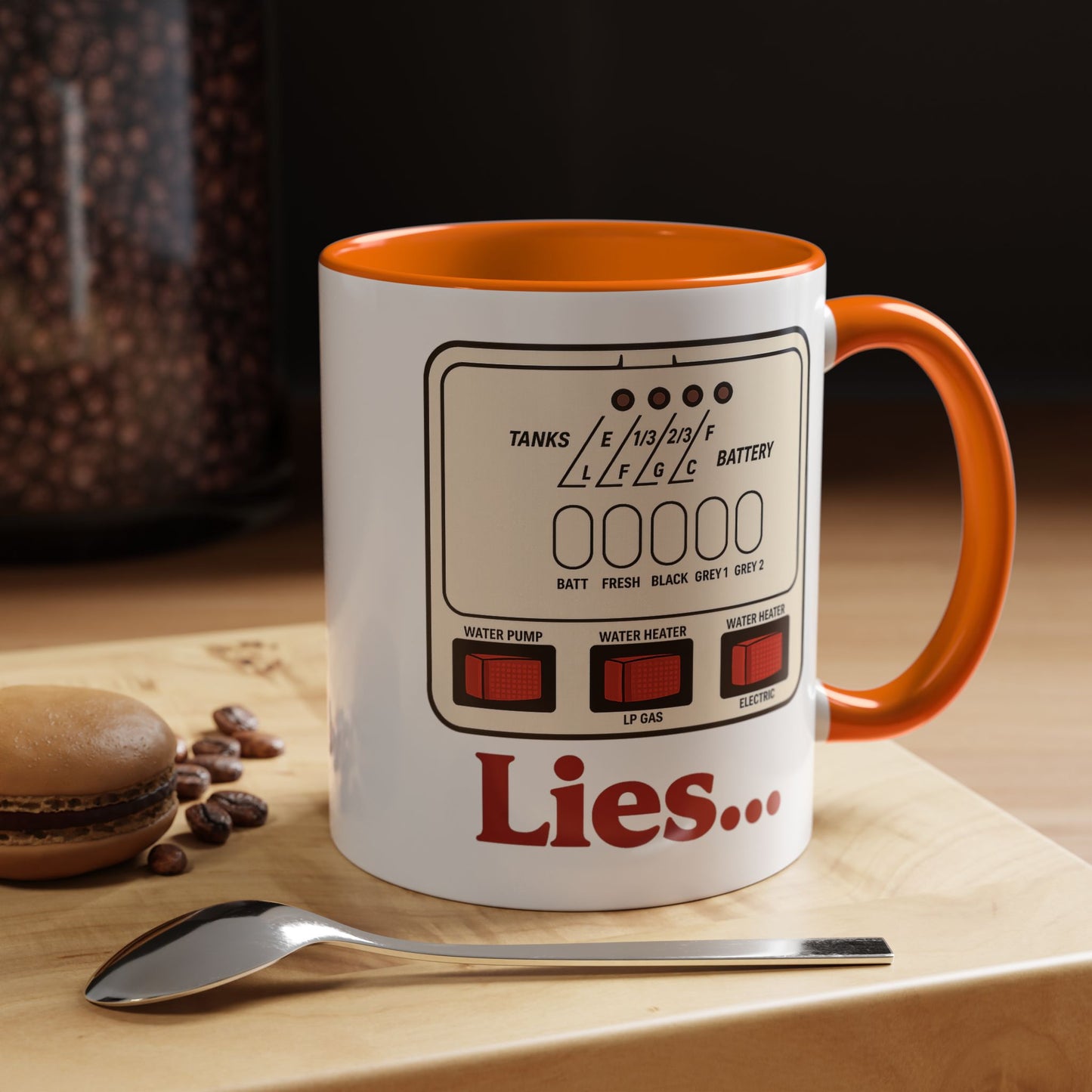 RV Control Panel "Lies..." Coffee Mug