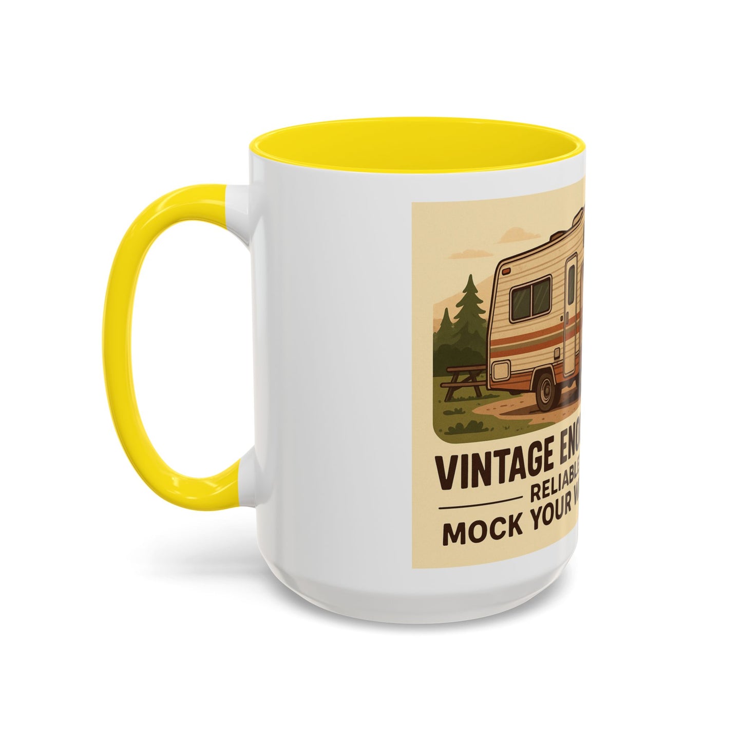 Vintage enough to matter. Reliable enough to mock your warranty claims – Retro RV Coffee Mug