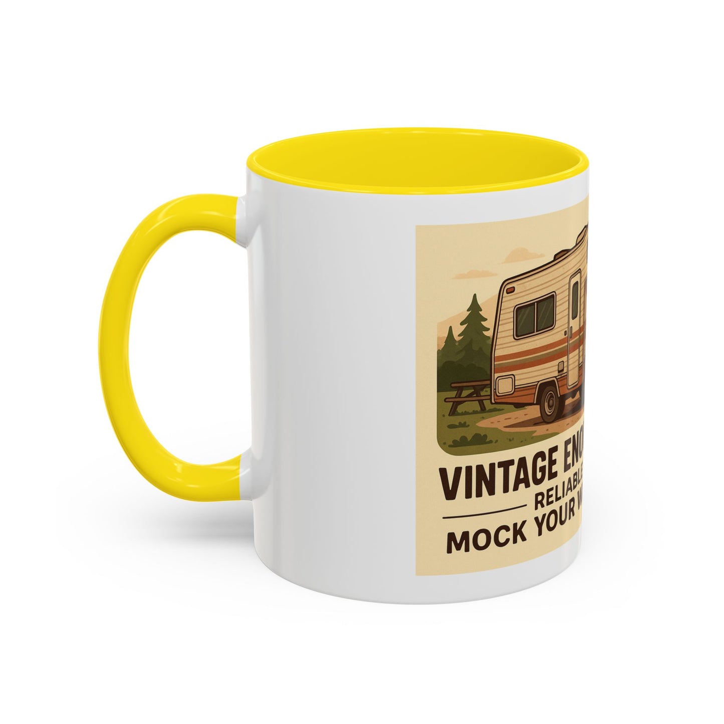 Vintage enough to matter. Reliable enough to mock your warranty claims – Retro RV Coffee Mug
