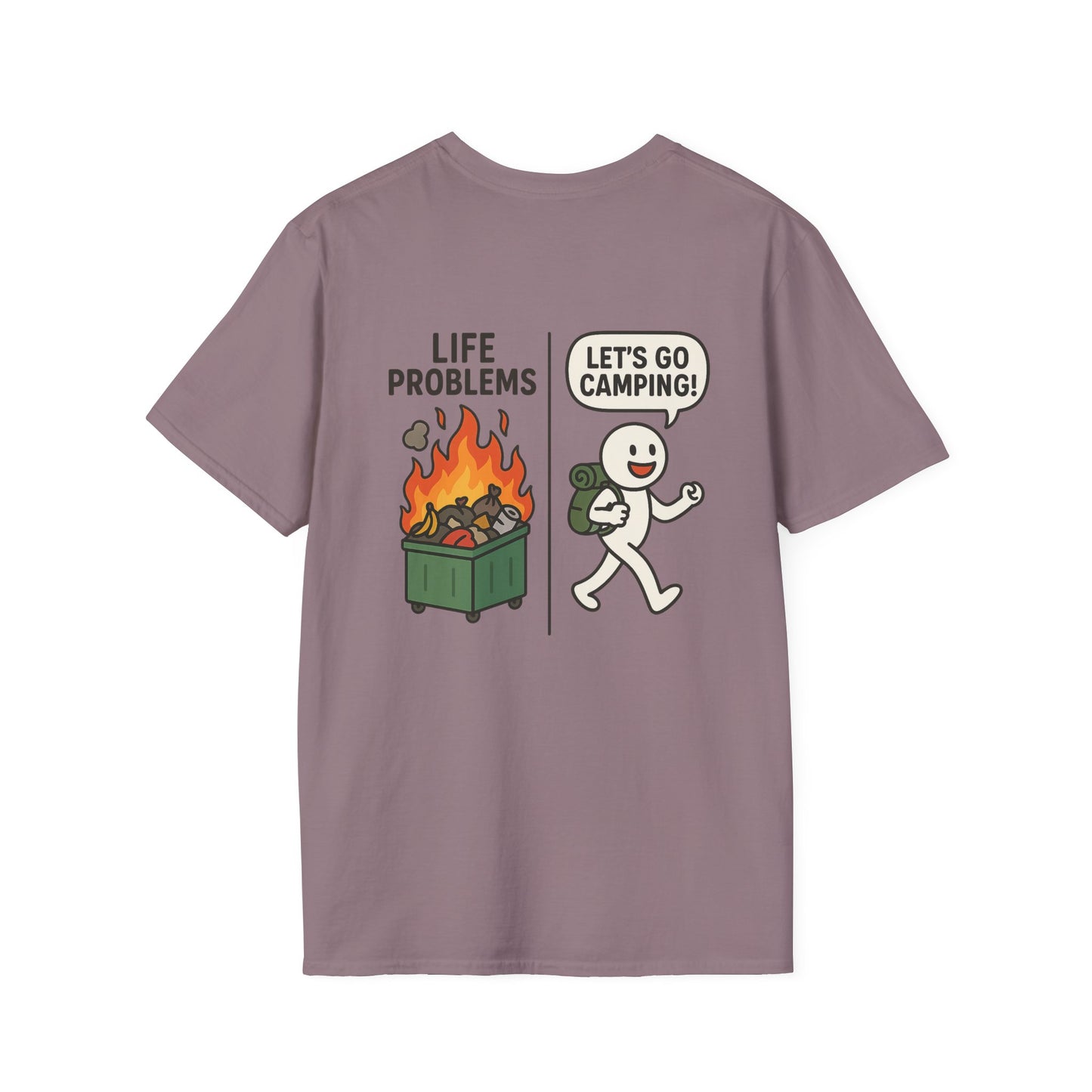 Let's Go Camping – Dumpster Fire Therapy Tee