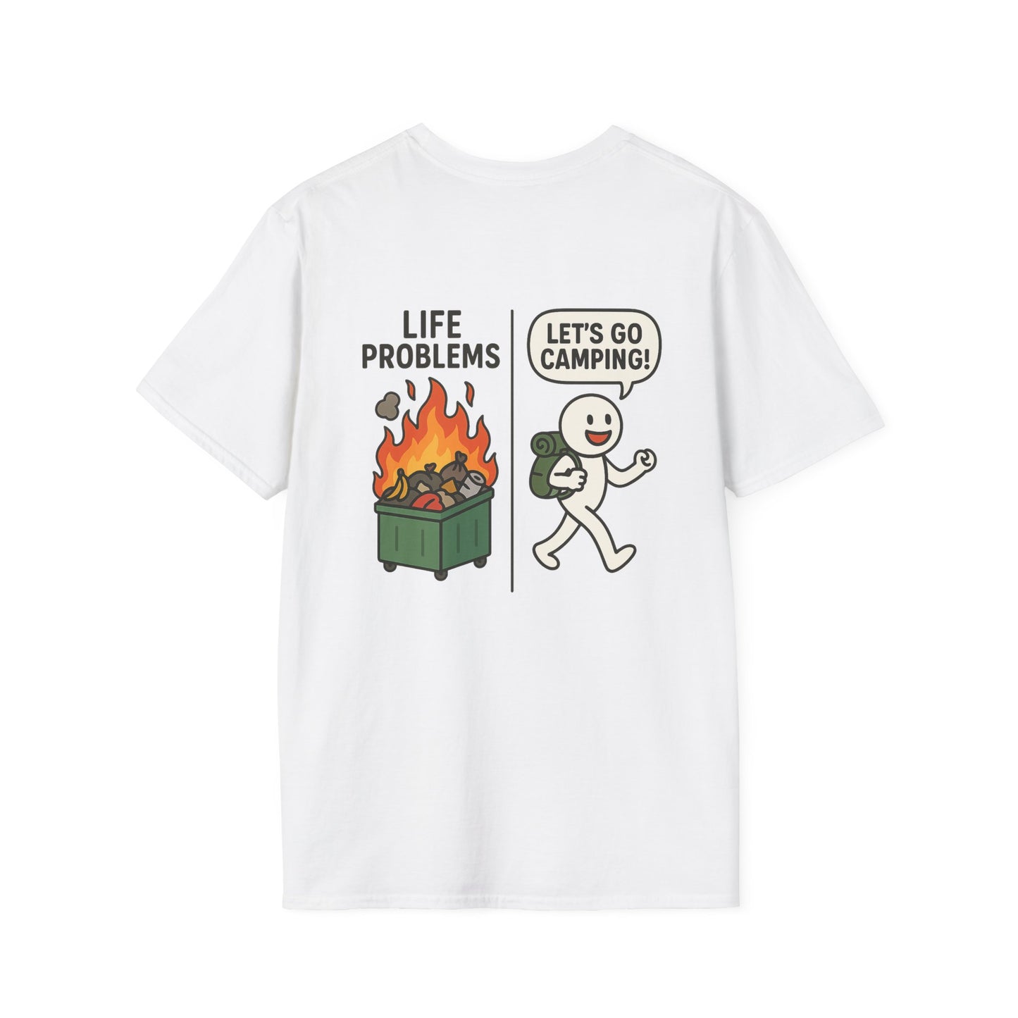 Let's Go Camping – Dumpster Fire Therapy Tee