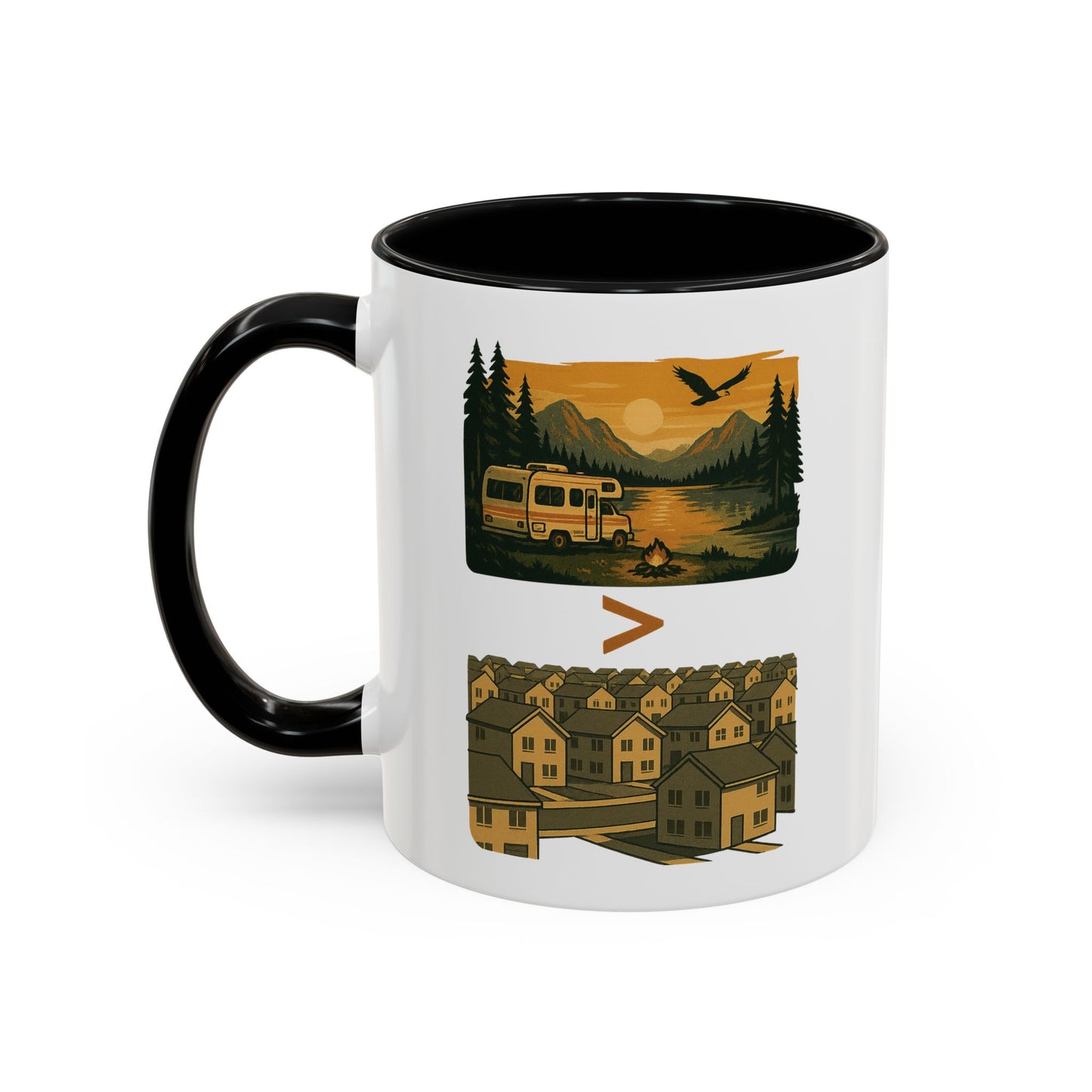 RV Life vs Suburban Life Coffee Mug