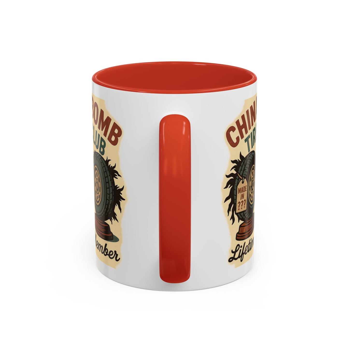 China Bomb Tire Club – “Lifetime Member” RV and Trailer Mug
