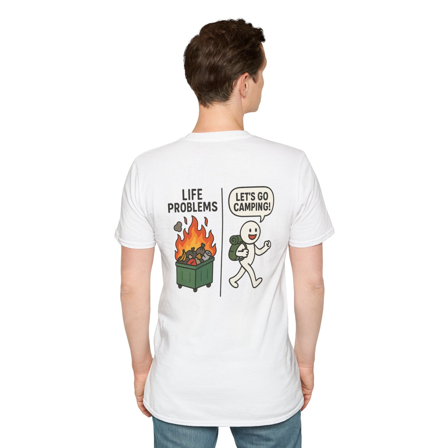 Let's Go Camping – Dumpster Fire Therapy Tee