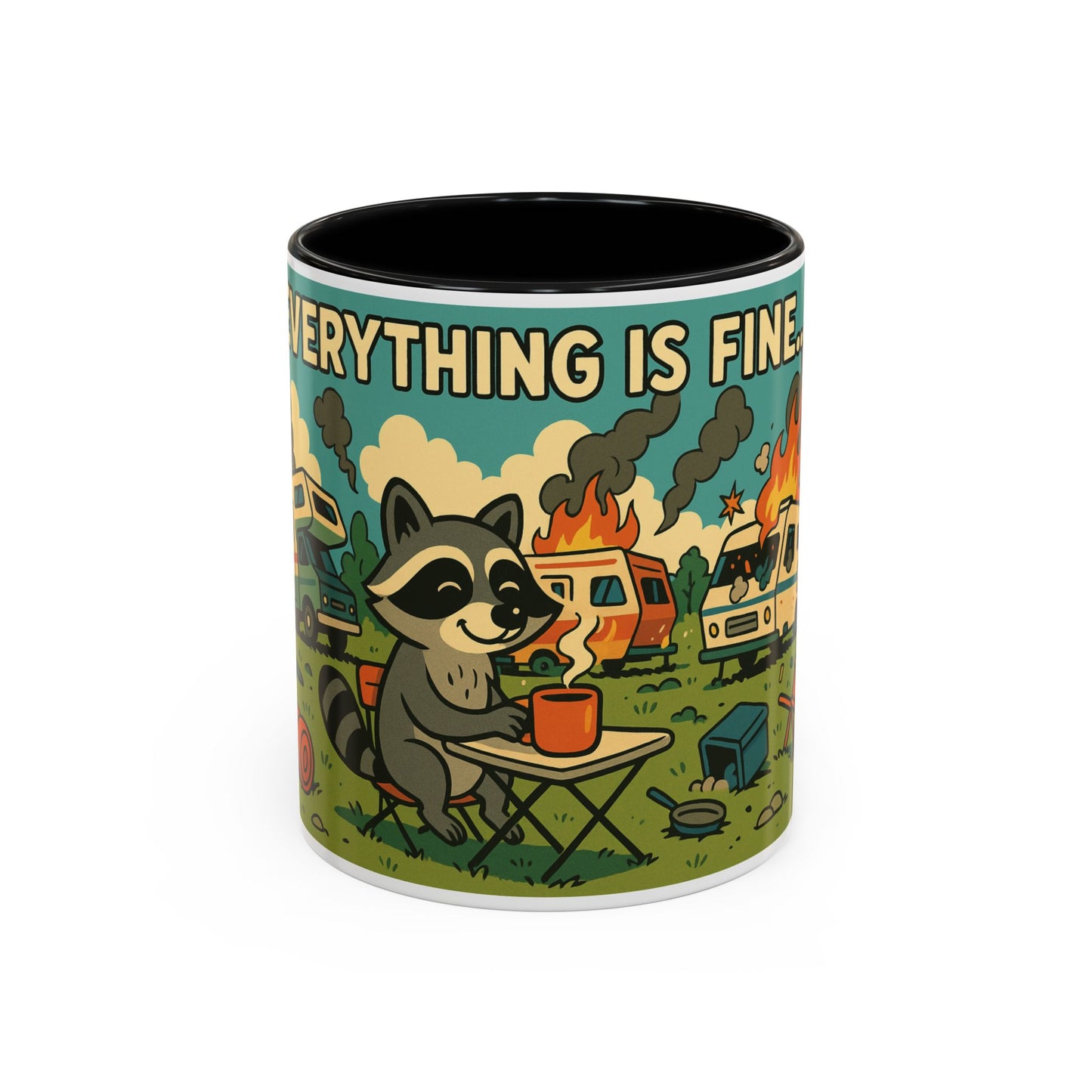 Everything Is Fine… | Chaos Raccoon RV Life Mug
