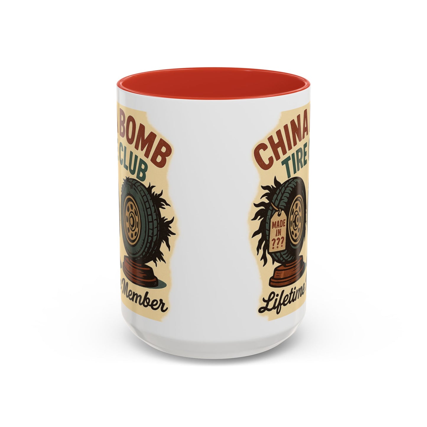 China Bomb Tire Club – “Lifetime Member” RV and Trailer Mug