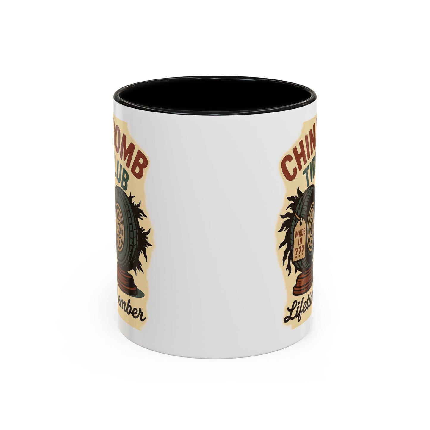 China Bomb Tire Club – “Lifetime Member” RV and Trailer Mug