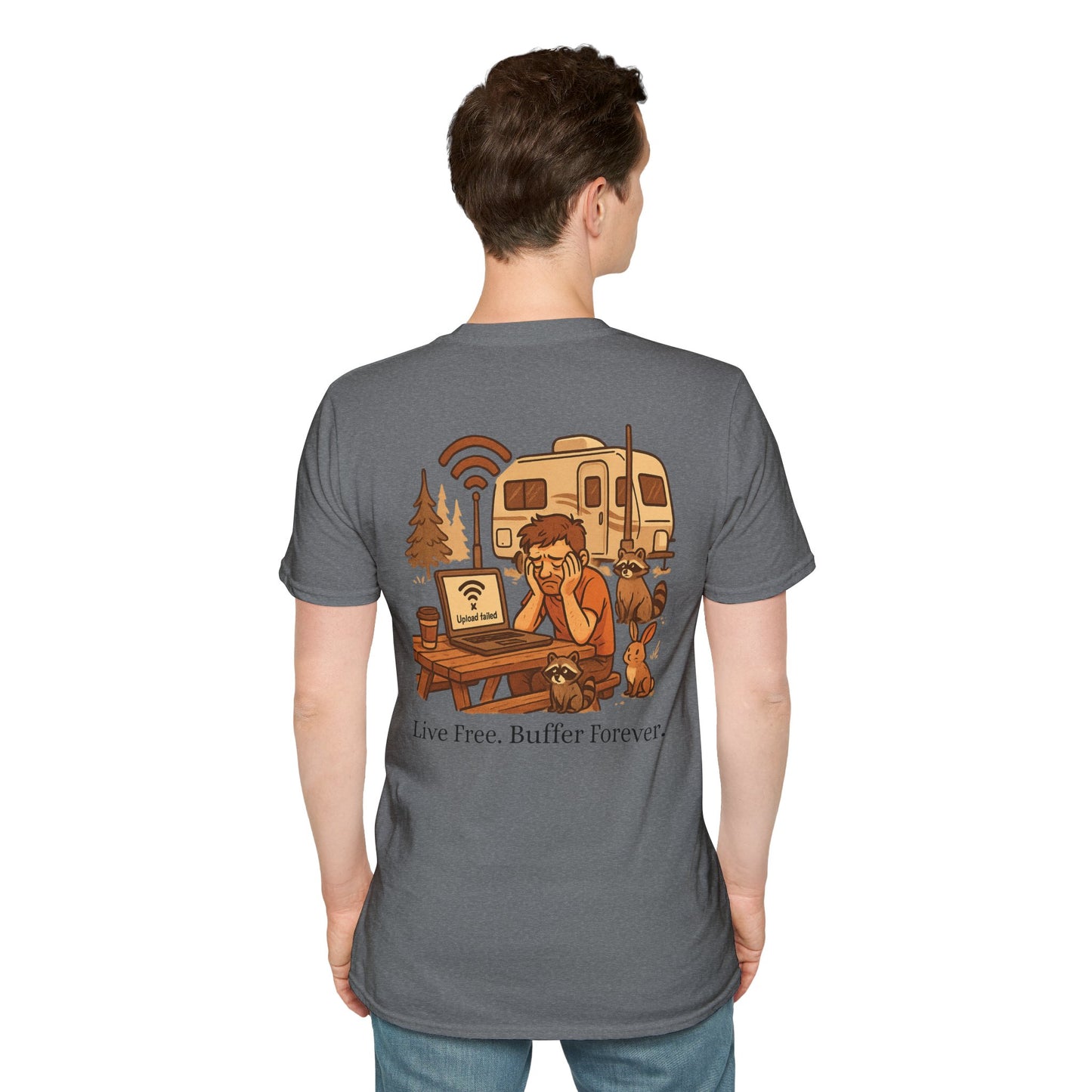 Live Free, Buffer Forever – RV Wi-Fi Meltdown Tee