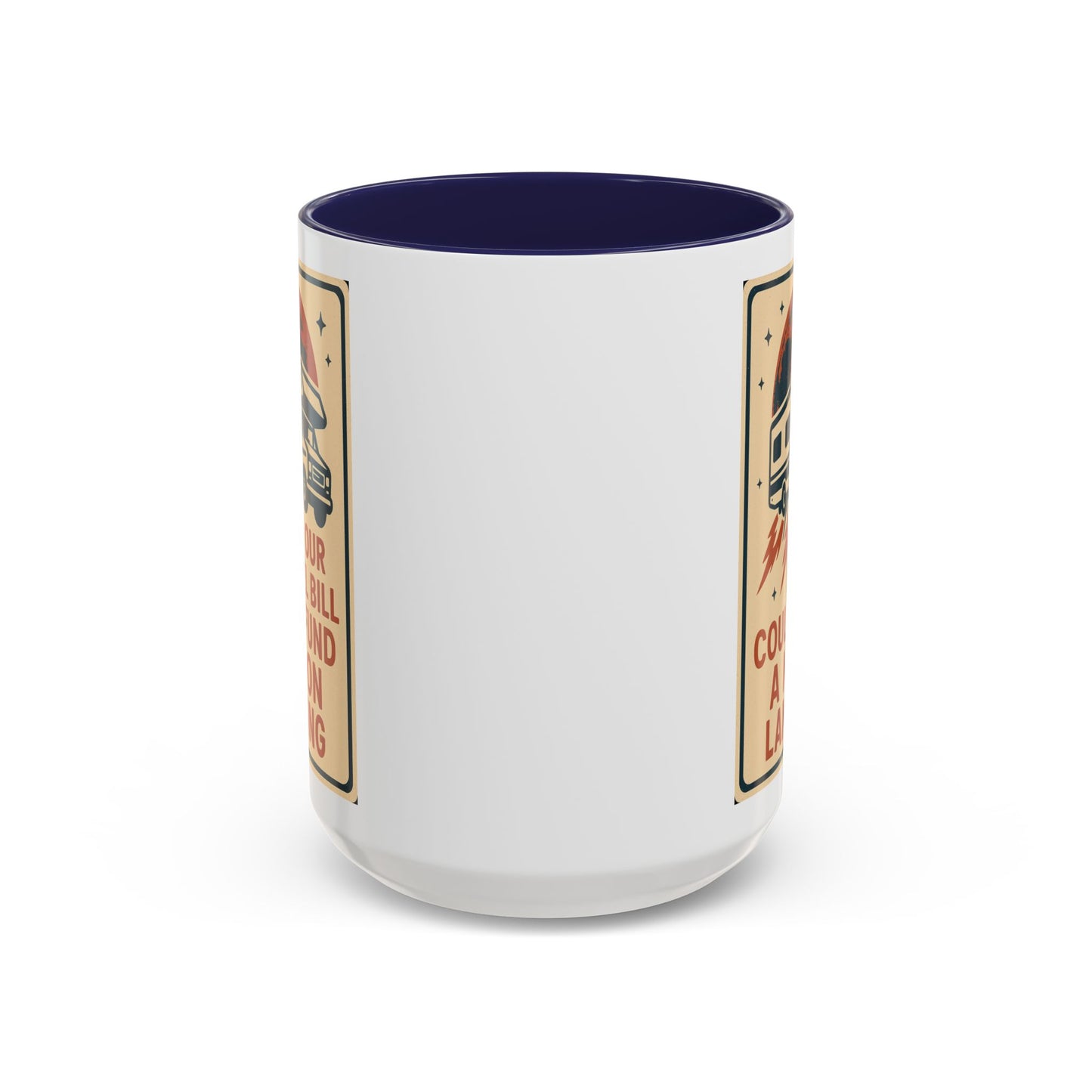 Moon Landing Fuel Bill RV Mug – Retro Roadtrip Humor for Campers, Vanlifers & Sarcastic Travelers
