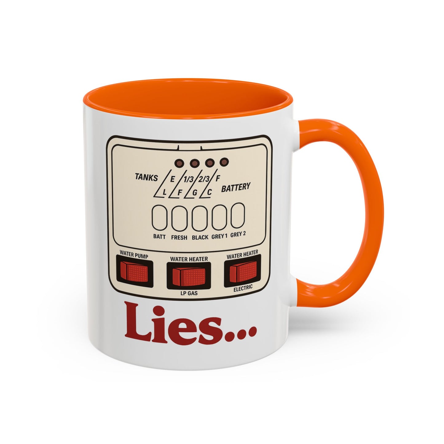 RV Control Panel "Lies..." Coffee Mug