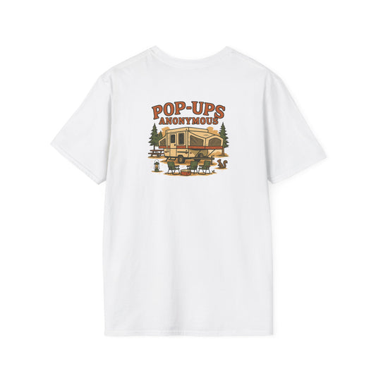 Pop-Ups Anonymous – RV Camper Humor Tee