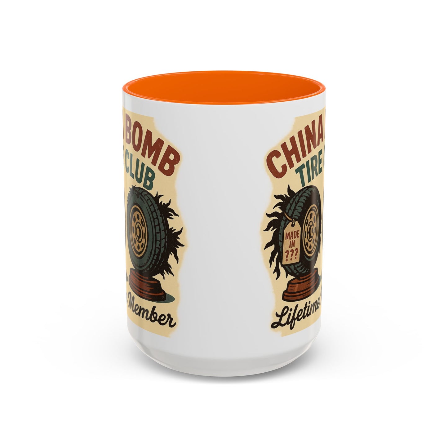 China Bomb Tire Club – “Lifetime Member” RV and Trailer Mug