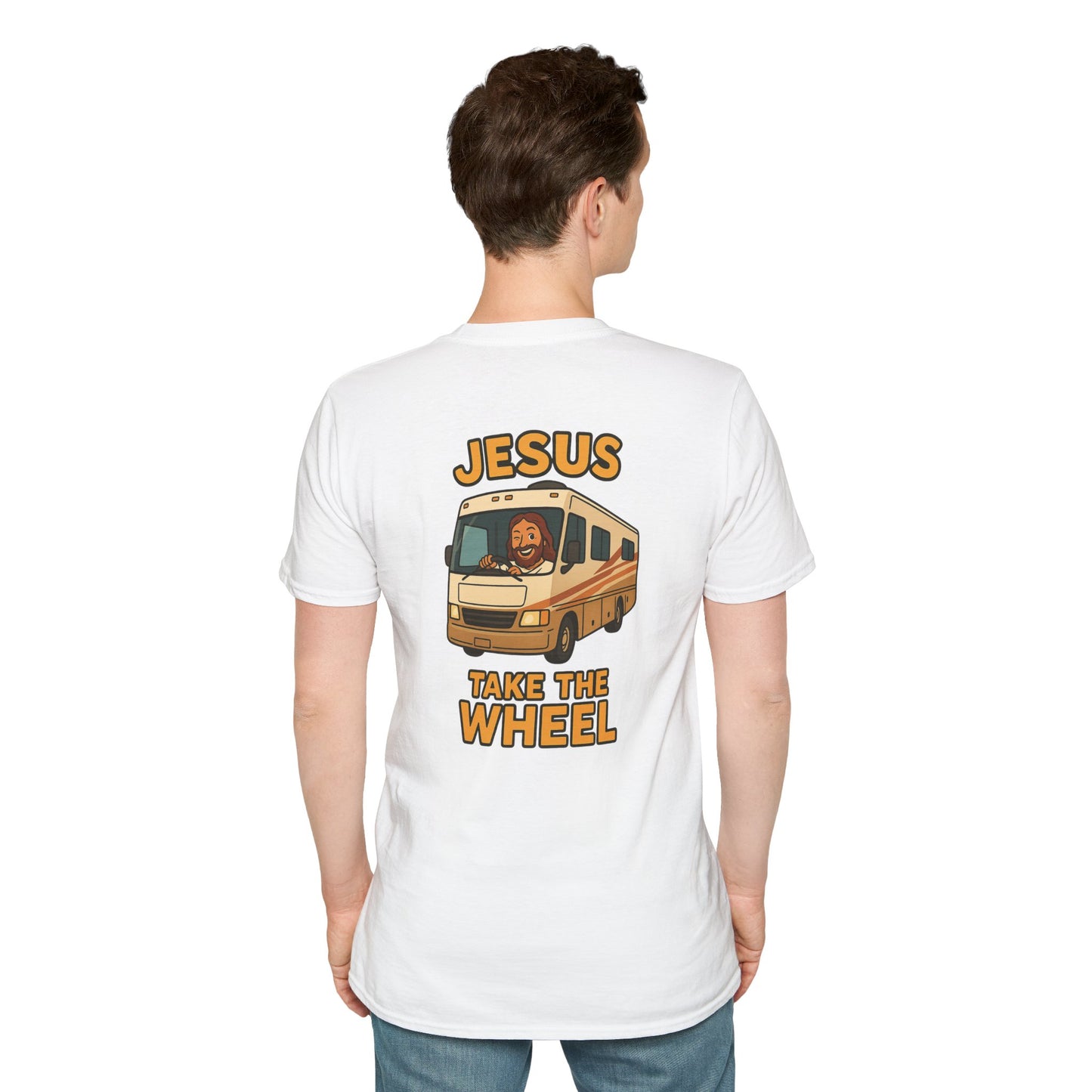 Jesus Take The Wheel – Divine Navigation System Tee