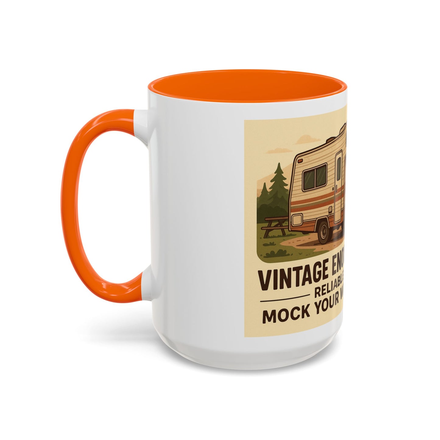 Vintage enough to matter. Reliable enough to mock your warranty claims – Retro RV Coffee Mug