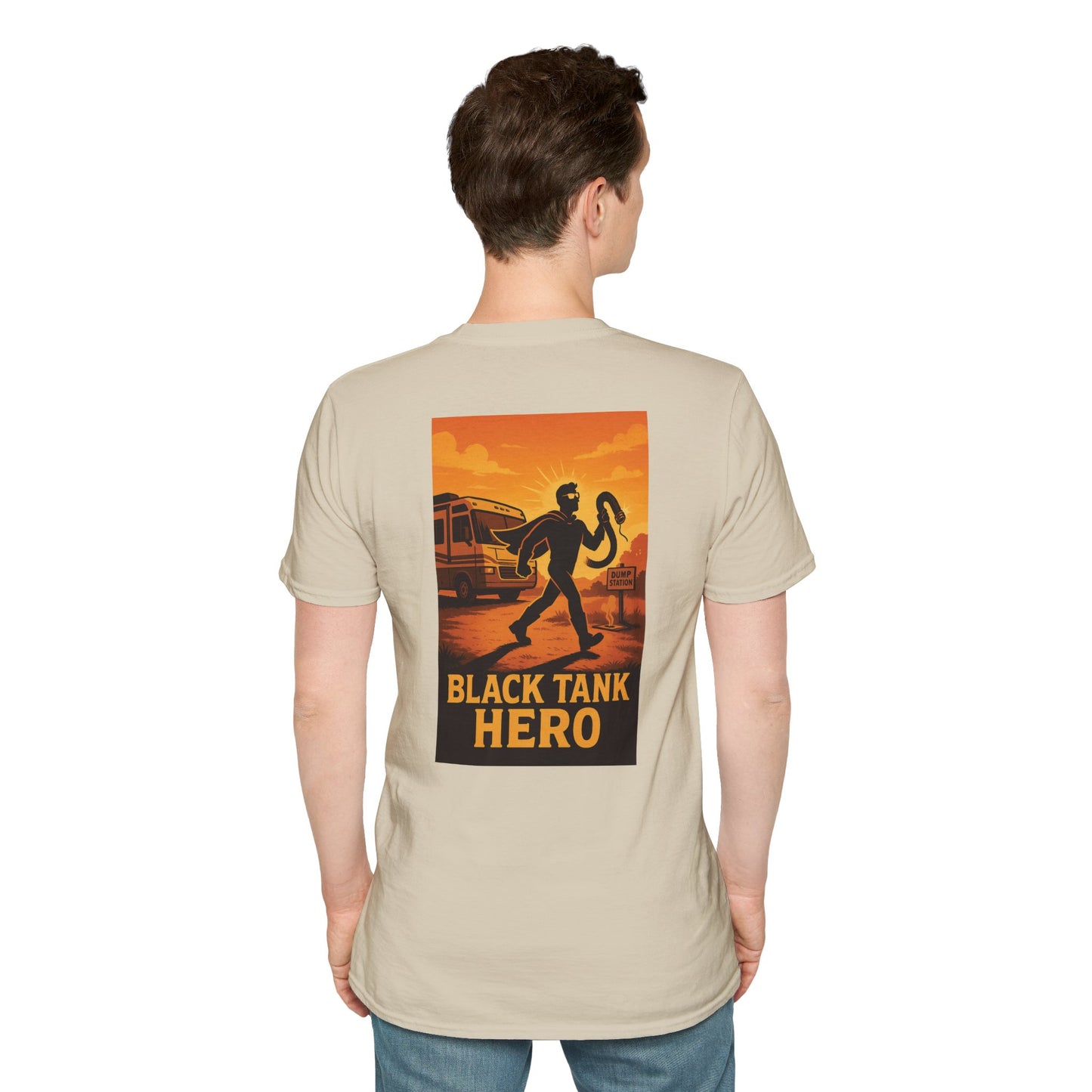 Black Tank Hero – RV Sanitation Legend Tee