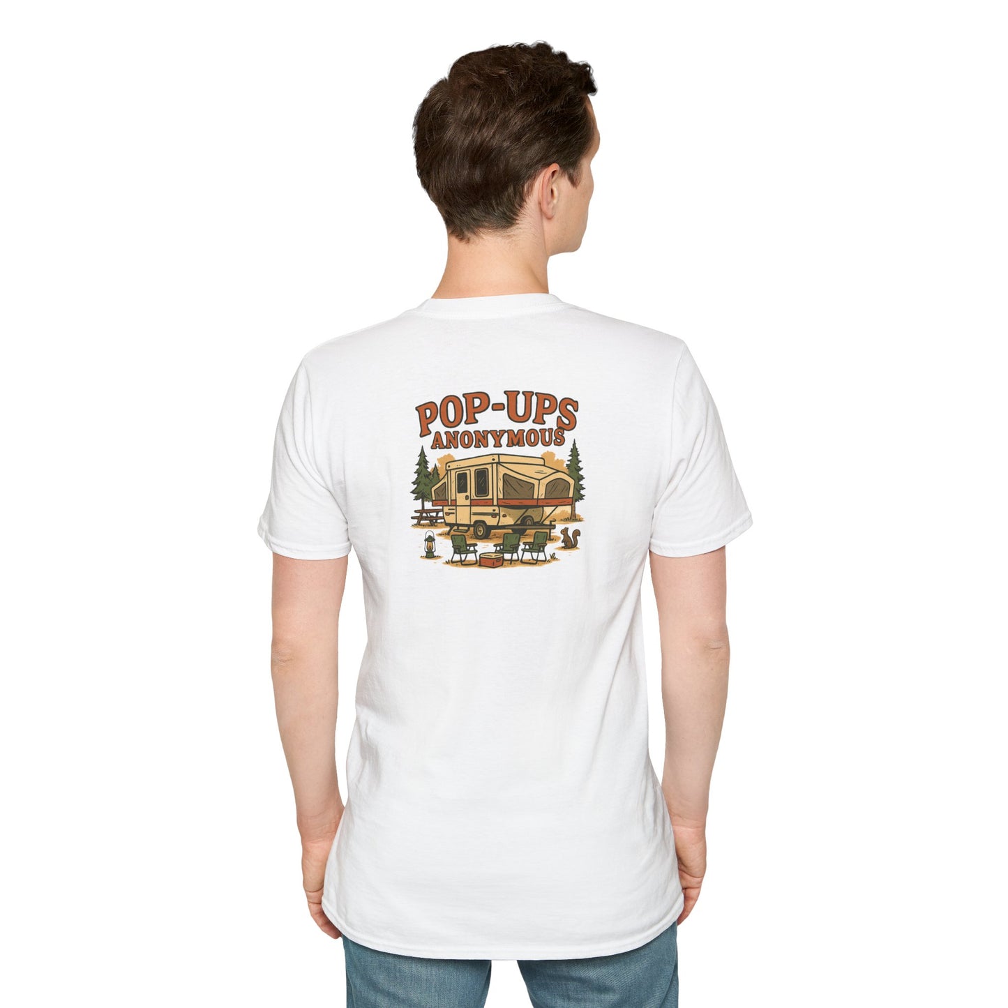 Pop-Ups Anonymous – RV Camper Humor Tee