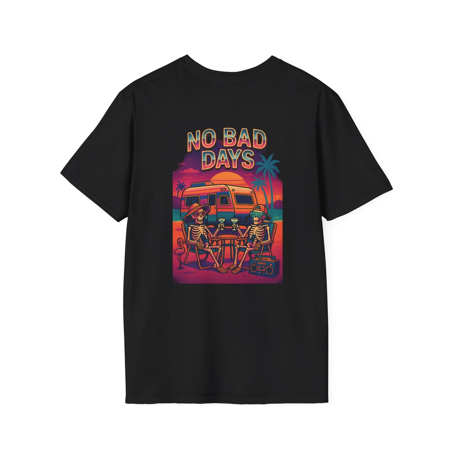 No Bad Days – Skeleton Sunset Trailer Camp Tee