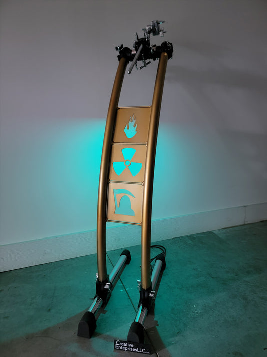Custom Drum Module + Accessory Stand – Adjustable Mount, RGB Lighting, Personalized Panels