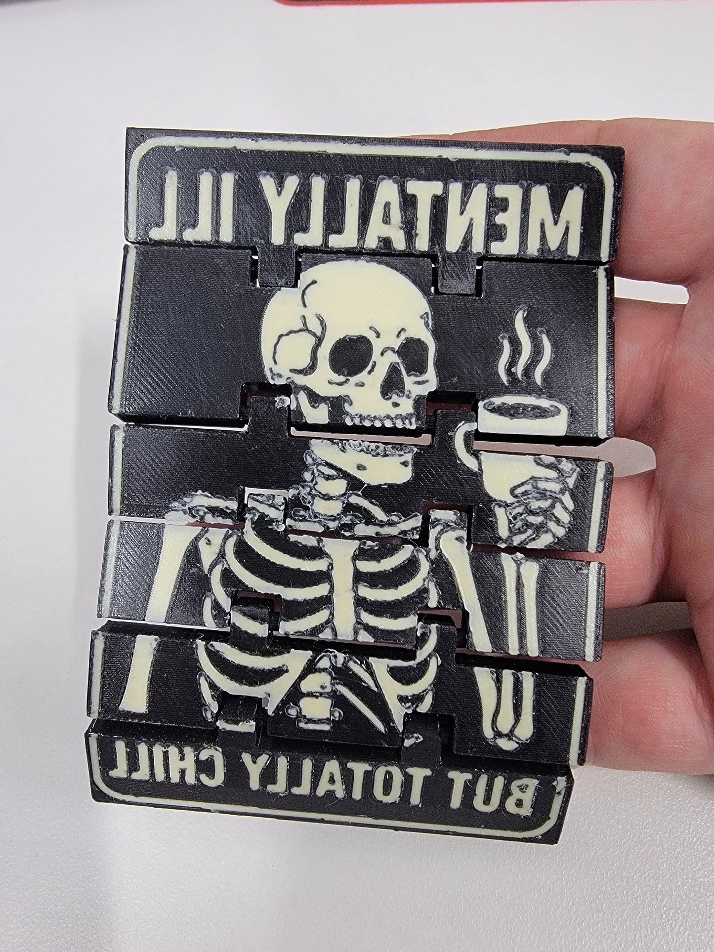 Mentally Ill But Totally Chill – Flexi Skeleton Fidget