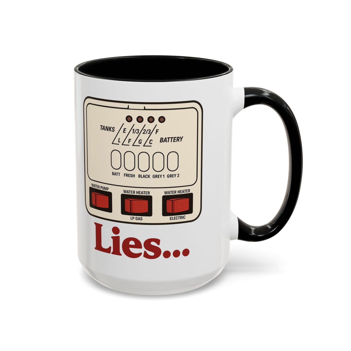 RV Control Panel "Lies..." Coffee Mug