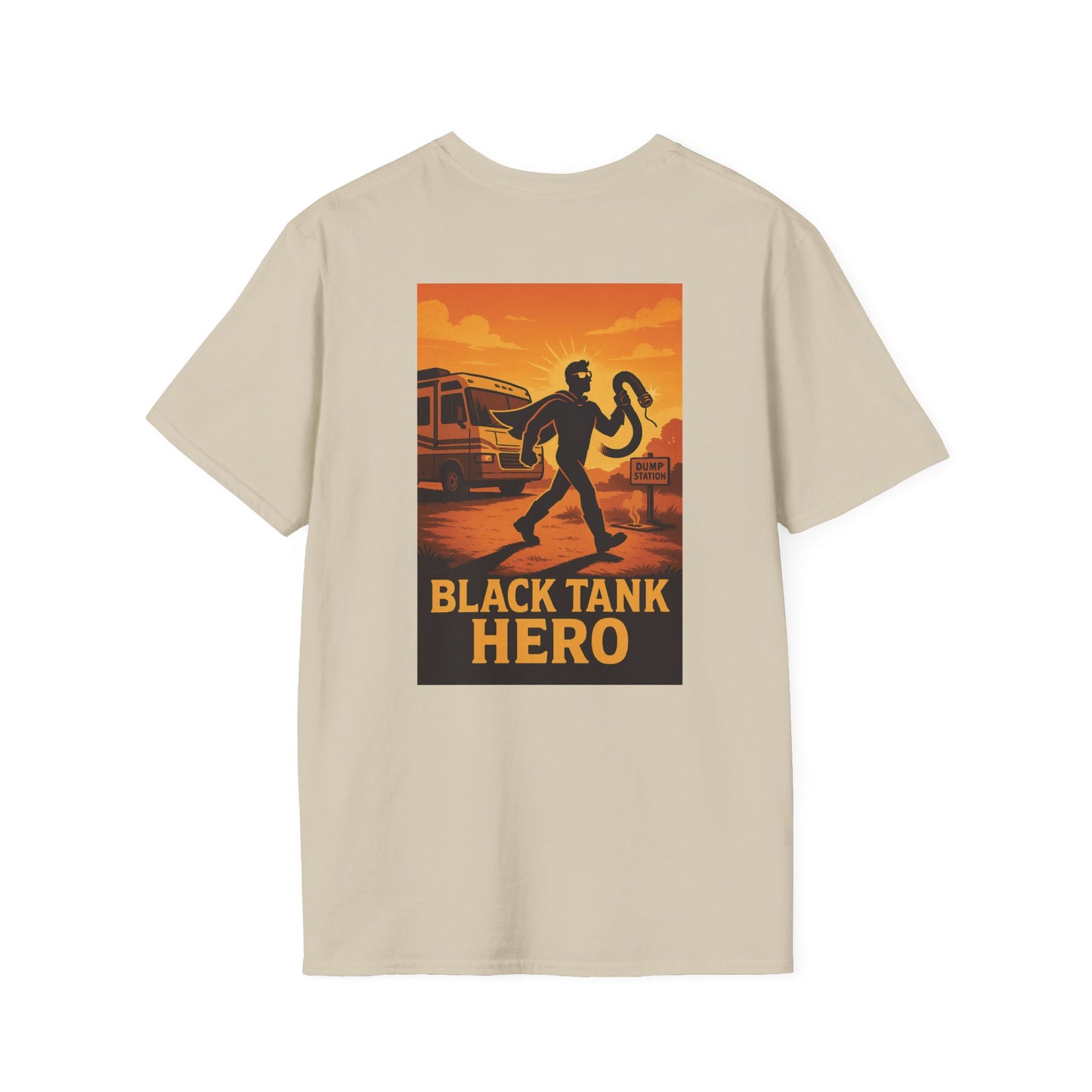Black Tank Hero – RV Sanitation Legend Tee