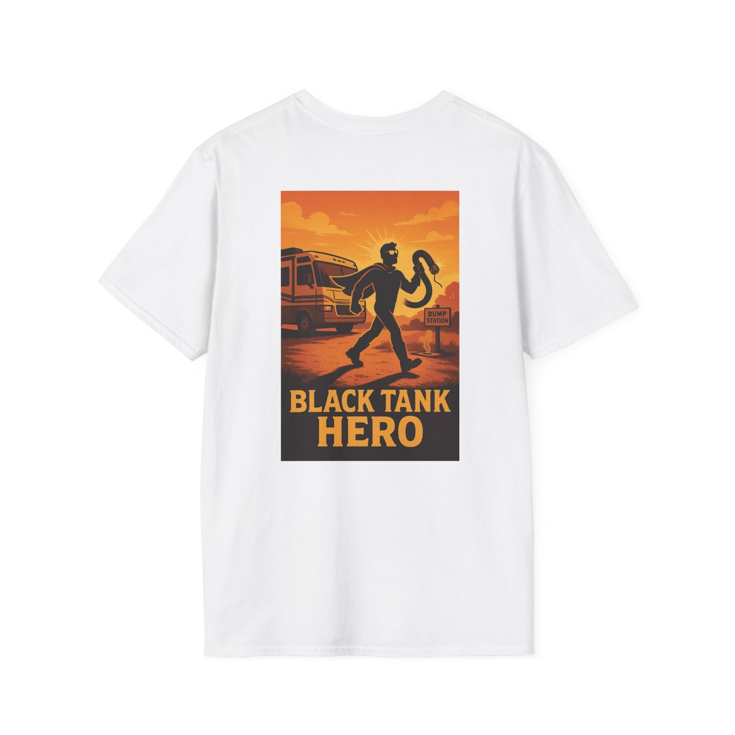 Black Tank Hero – RV Sanitation Legend Tee