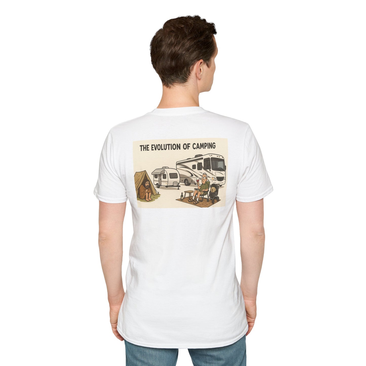 The Evolution of Camping – From Caveman to Glamper Tee
