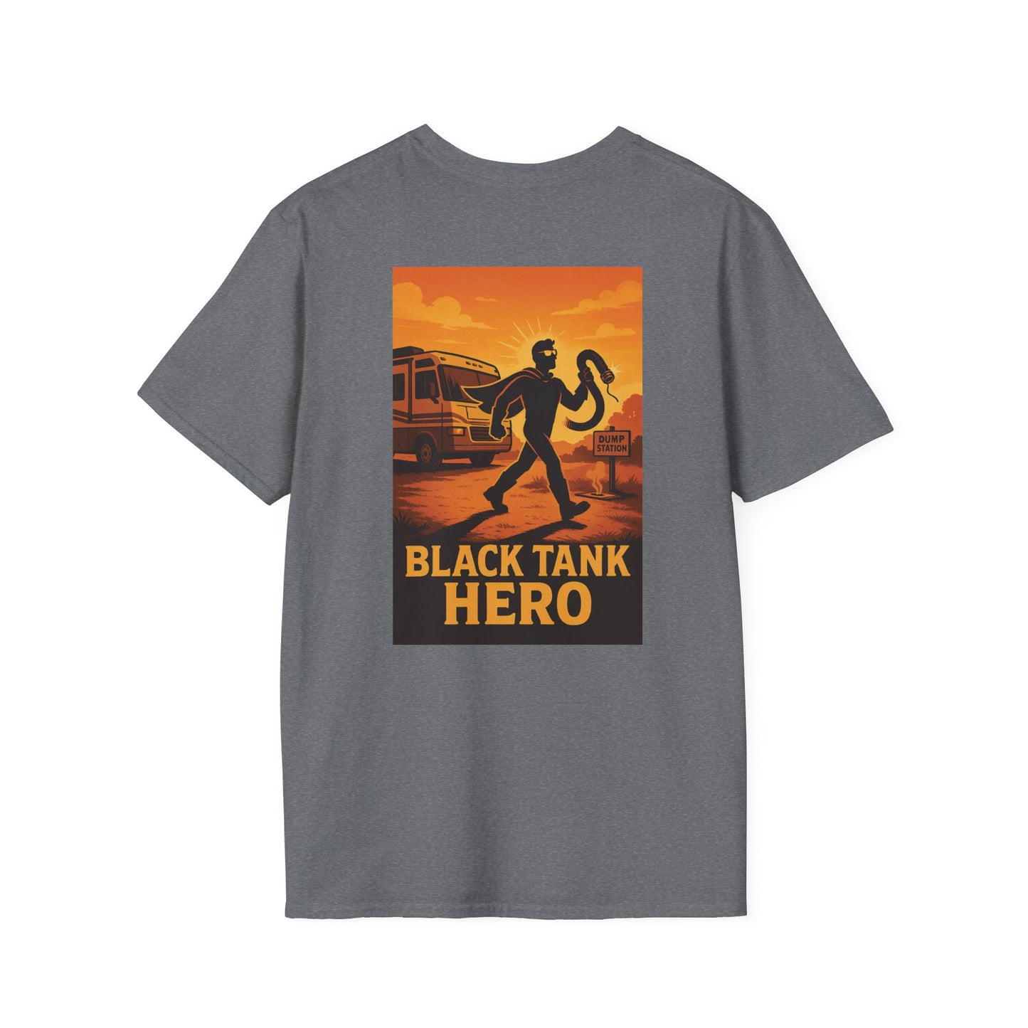 Black Tank Hero – RV Sanitation Legend Tee