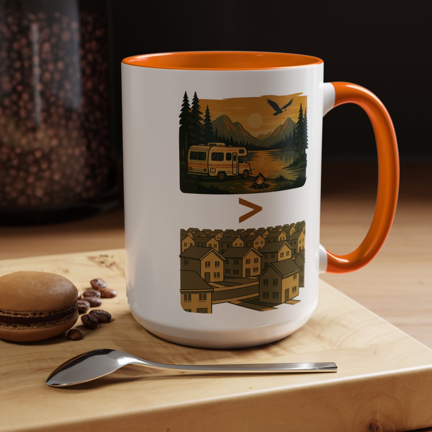 RV Life vs Suburban Life Coffee Mug