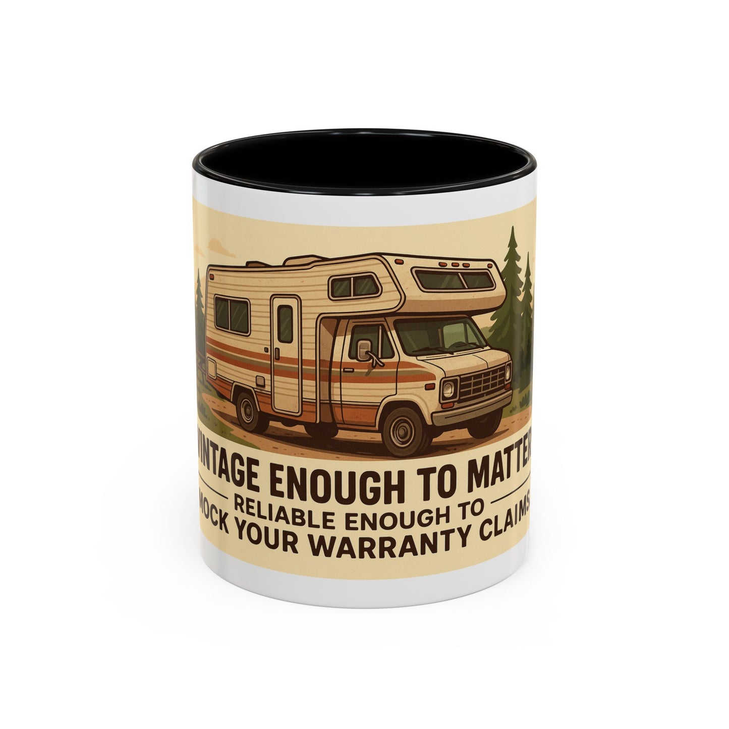 Vintage enough to matter. Reliable enough to mock your warranty claims – Retro RV Coffee Mug