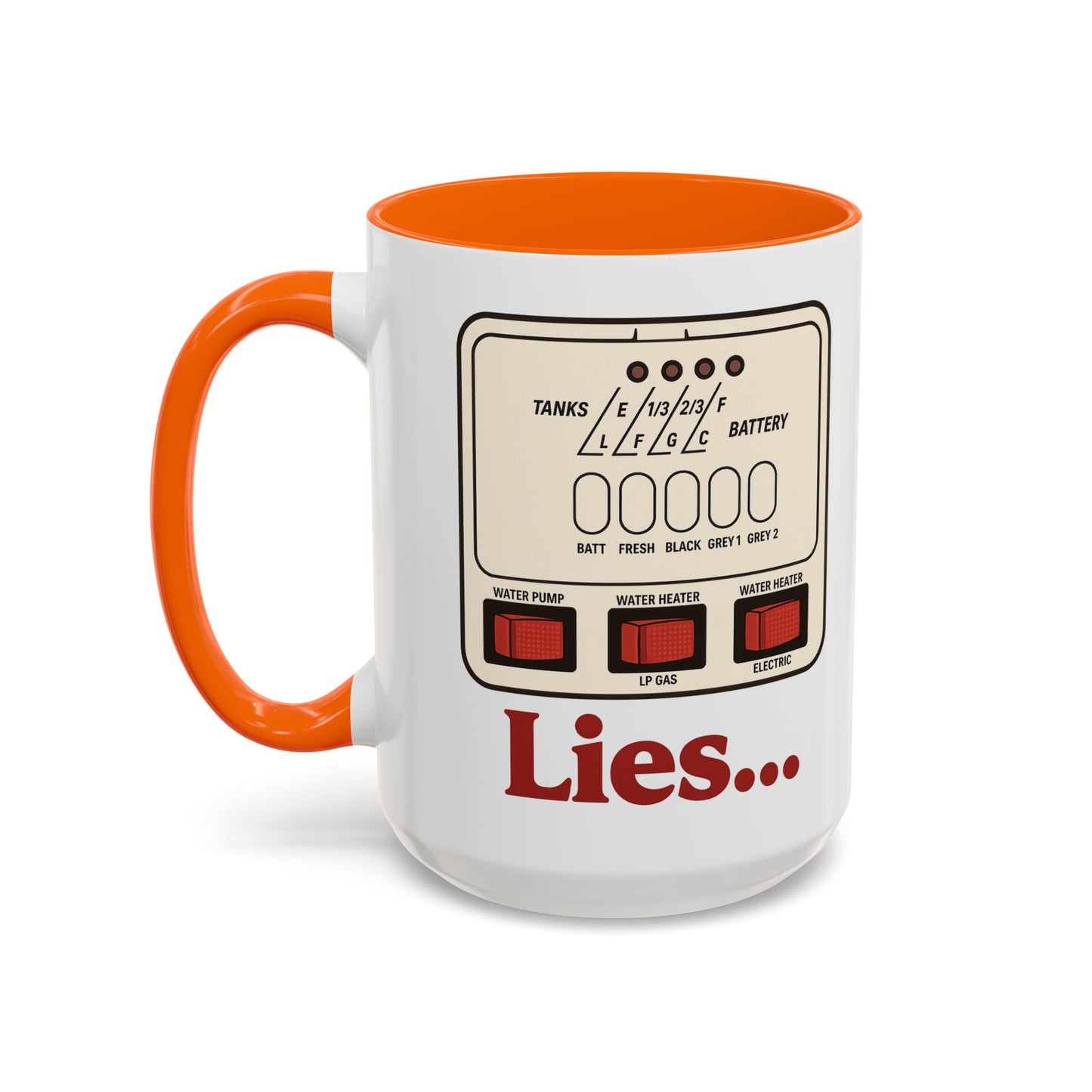 RV Control Panel "Lies..." Coffee Mug