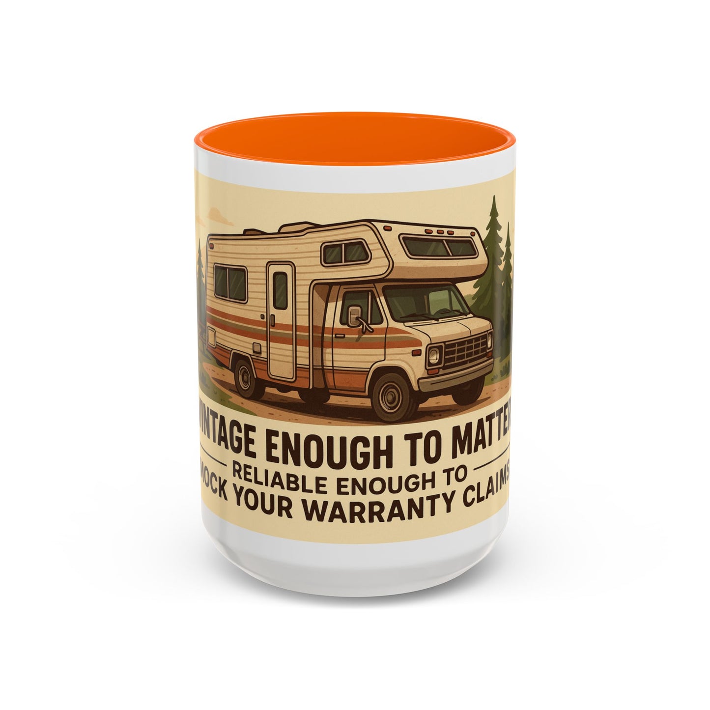 Vintage enough to matter. Reliable enough to mock your warranty claims – Retro RV Coffee Mug