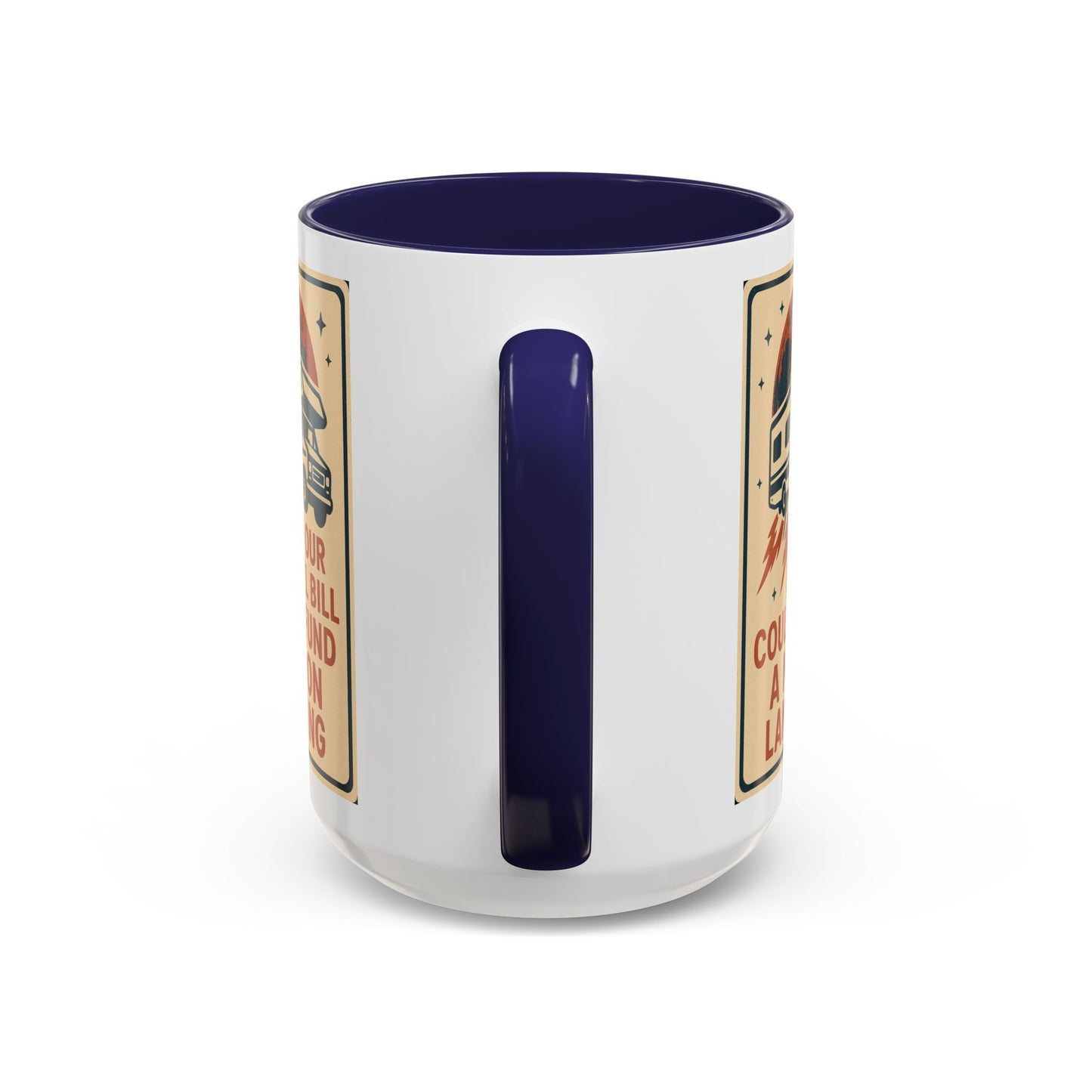 Moon Landing Fuel Bill RV Mug – Retro Roadtrip Humor for Campers, Vanlifers & Sarcastic Travelers