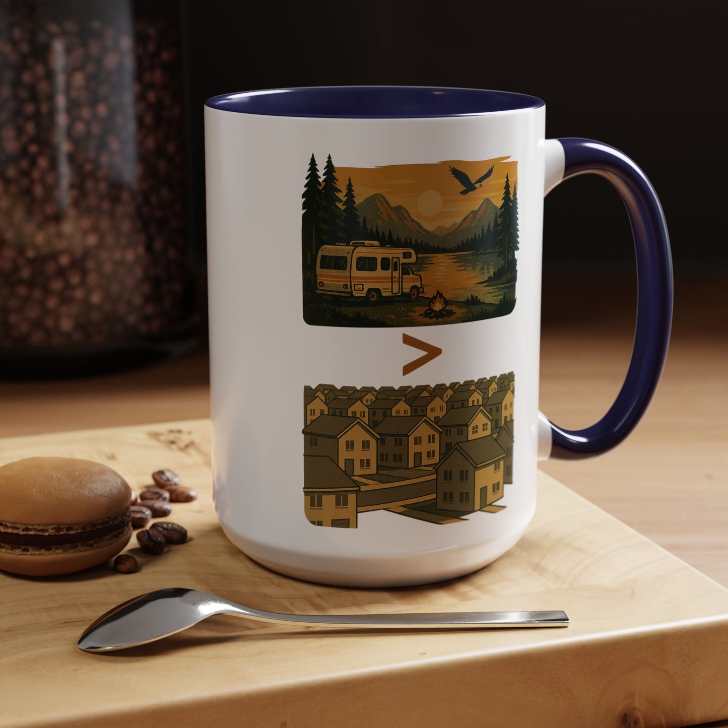 RV Life vs Suburban Life Coffee Mug
