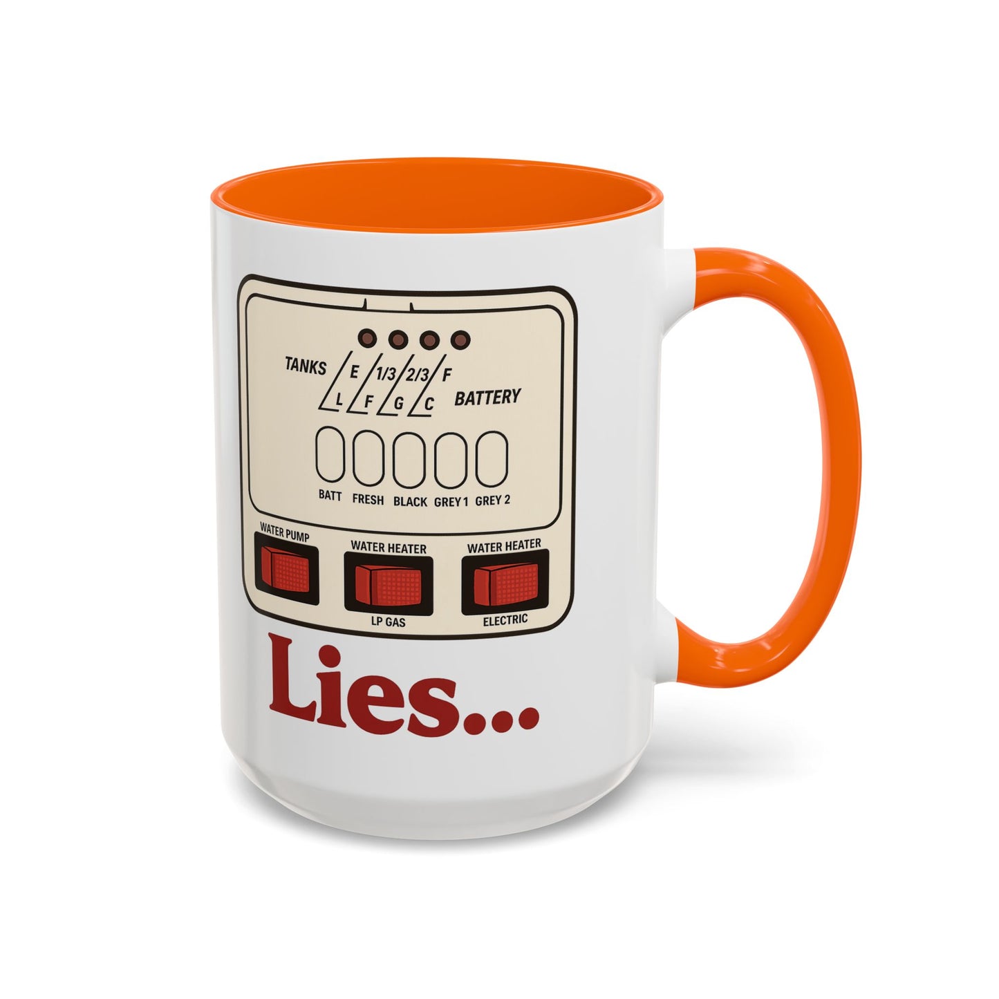 RV Control Panel "Lies..." Coffee Mug