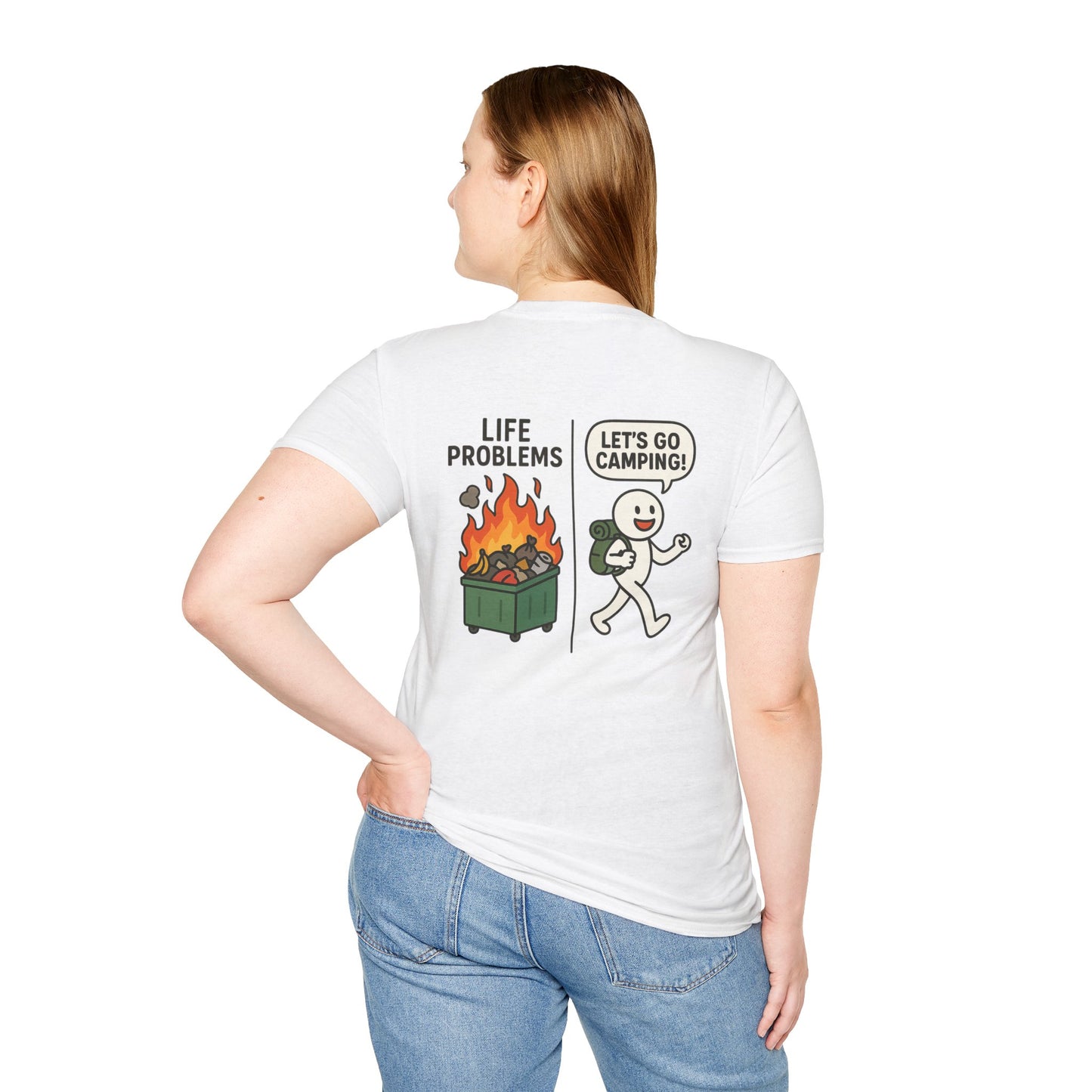 Let's Go Camping – Dumpster Fire Therapy Tee