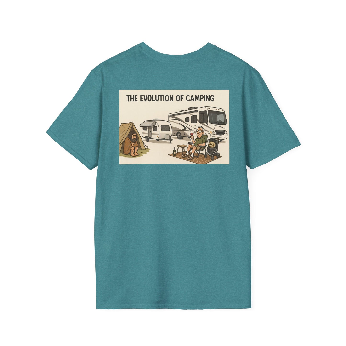 The Evolution of Camping – From Caveman to Glamper Tee
