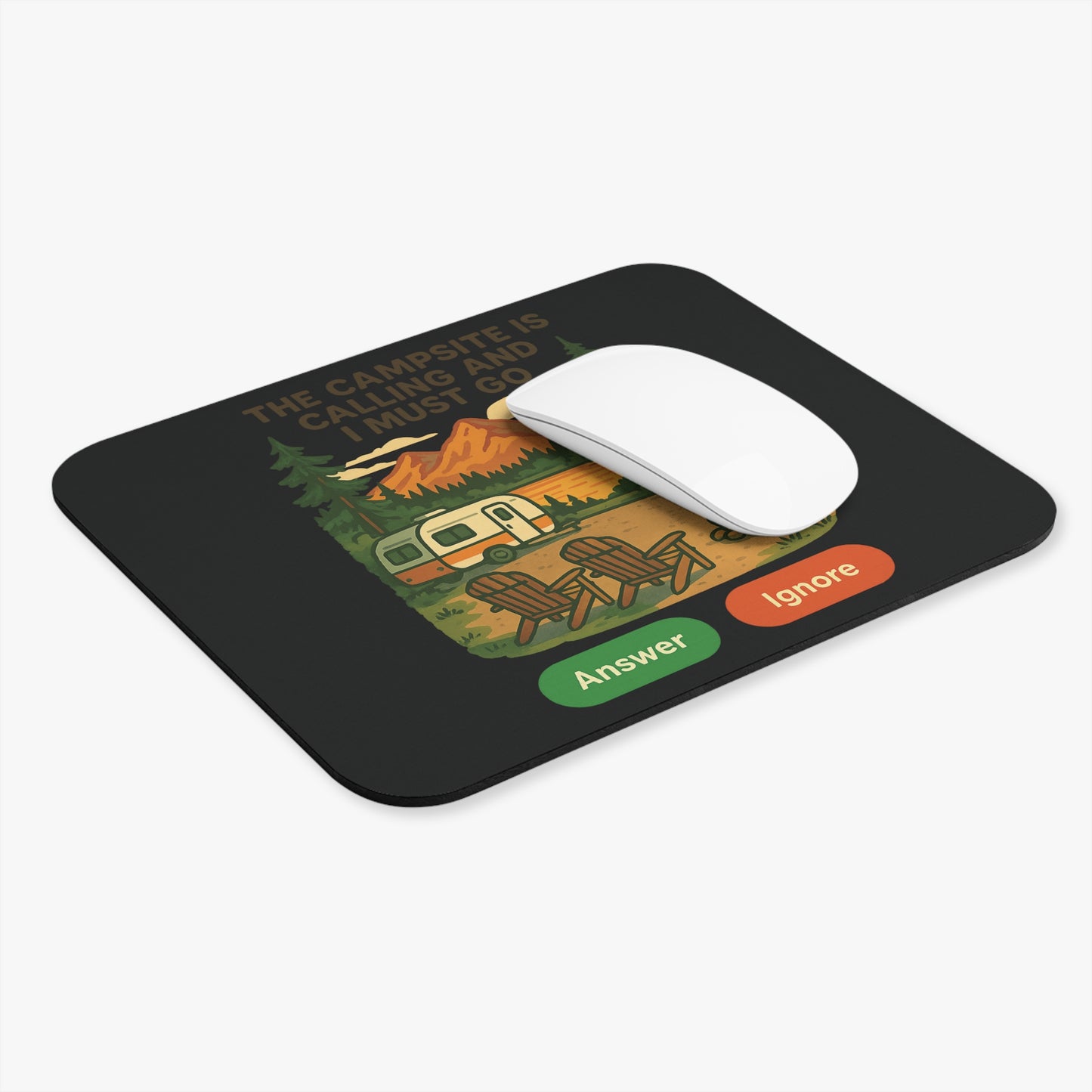 The Campsite Is Calling – Adventure Awaits Mousepad